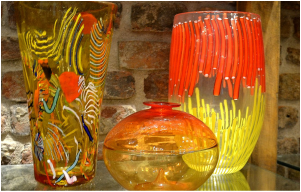 Murano Glass Vases, Authentic Murano Glass Vases, Modern Murano Glass Vases, Murano Glass Vases at Ex Chiesa Santa Chiara, Modern Murano Glass Vases, Yellow Murano Glass Vases, Orange Murano Glass Vases, Modern Murano Glass Vases