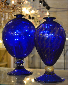 Ex-Kirche Santa Chiara Murano, echtes Murano-Glas, wo man Murano-Glas kaufen kann, Murano-Glas Design, Murano-Glas aus den 1950ern, Goldblatt Murano-Glas, Murano-Glasvasen, Geschichte des Murano-Glases
