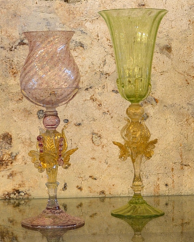 Bicchieri di vetro di Murano, calici di vino di vetro di Murano, calici di vetro di Murano, vero vetro di Murano, Ex Chiesa di Santa Chiara, shopping a Murano, comprare vetro di Murano